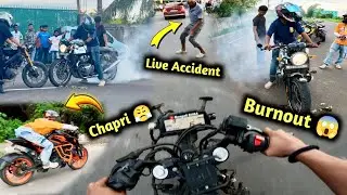 Chapri Rider Live Accident 😰 GT650 Burnout 🔥 ধোয়া ধোয়া হয়ে গেল 😱 Bengali BABA