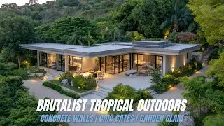 Brutalist Style Meets Outdoor Glam: Concrete Home Walls, Gates & Garden Trends