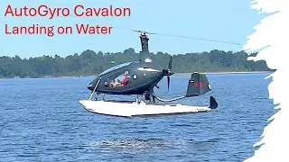 Auto Gyro Cavalon  - Landing on Water is so short !!!