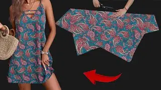 🔥WOW✂️Only 1 meter fabric 🧵Summer Stylish Dresses Cut and Sew in 10 Minutes 💃 Summer Trends Dresses