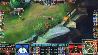 H2K Gaming vs Unicorns of Love | S5 EU LCS Spring 2015 Week 9 Day 2 | H2K vs UOL W9D2G5 VOD 60FPS