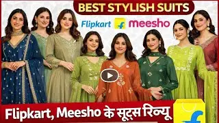 Flipkart & Meesho Kurta Pant Dupatta Haul | Partywear & Daily Wear Dresses Review | Budget Shopping