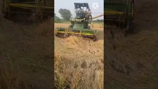 John Deere combine harvester  #paddy cultivation in modern way #harvester driving #machine paddy