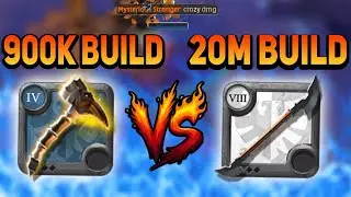 900K BUILD VS 20M BUILD !!! TOMBHAMMER SOLO PVP & BUILD  ( Albion Online )