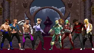 【Mortal Kombat】 Johnny Cage Team vs Freddy Team 🔥 Epic Fight