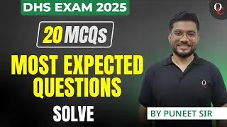 DHS EXAM 2025 | MCQs | BY PUNEET SIR | Only Competition