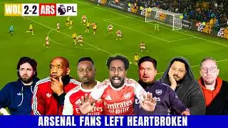 WOLVES 2-2 ARSENAL 🍼 ARSENAL FANS IN MELTDOWN😭