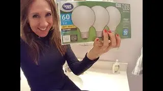 LED Vanity Light Bulbs in the Master Bathroom | Great Value Brand Part 1