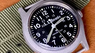 Vintage Hamilton Mechanical Field Khaki 9219 LL Bean Military Watch Reissue {Well-Serviced}