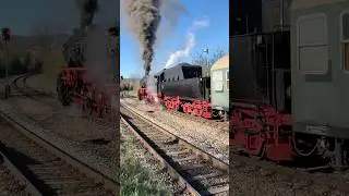 EFZ 52 7596  German steam locomotive built in 1944 leaving M&ouml;ssingen *Part 3* #br52 #dampflok