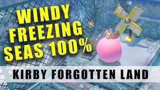Kirby and the Forgotten Land Windy Freezing Seas walkthrough guide - 3 meals and all Waddle Dees