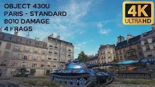 Object 430U 8,0k damage 4 frags on Paris - World of Tanks
