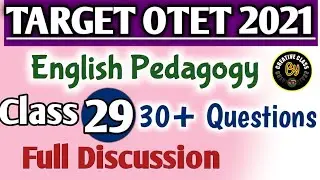 OTET CLASS 2021 ।। English Pedagogy ll 30+ Questions Full Discussion....🙏🙏🙏🙏