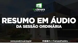 🎙️ Resumo em áudio da 38ª Sessão Ordinária da Câmara de Peabiru (21/10/2025)