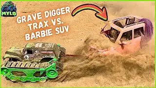 Grave Digger Trax VS. Barbie SUV: Unbelievable Hauling Power! 💪