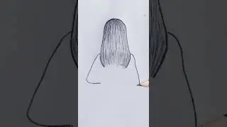 back side girl drawing &hearts; #shorts #drawing