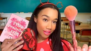 ASMR Girl Who is Obsessed with Valentine&rsquo;s Day Gives You a Valentine&rsquo;s Day Makeover in Class 💌💘