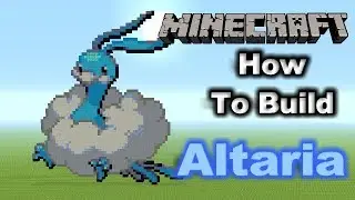Minecraft Pixel Art Tutorial - How To Build Altaria (Pokemon)