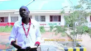Reuben Ogeda of Huduma Center Wajir speaks on services offered at the Centre.