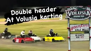 Первый вечер двойных гонок на картинге Volusia!