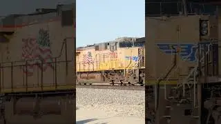 TRAIN SHORTS #00088 / UP 8810 WB MANIFEST TRAIN 7-19-2025 #train #canadiancompany #automobile