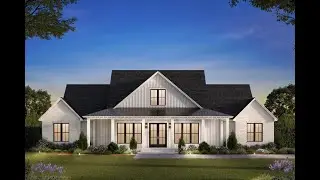 Modern Farmhouse Plan | 4-Bedroom One-Story Dream Home with Outdoor Kitchen