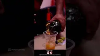 Old Monk rum cocktail making