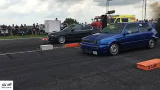 VW Golf 3 1.9 TDI vs BMW e46 2.5 drag race 1/4 mile 🚦🚗  4K
