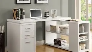 Corner Desk with Storage for Small Spaces