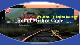 Railway Reservation System Project using java || Web Application in Java