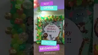 Jungle theme party decoration, birthday planner in Noida, birthday planner in delhi, Manzil Event