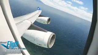 MSFS 2020 | LatinVFR Airbus A340-300 cockpit & wings view Air Tahiti Nui