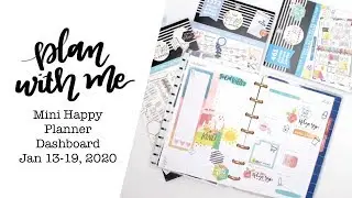 PLAN WITH ME Mini Happy Planner Dashboard: Jan 13-19, 2020