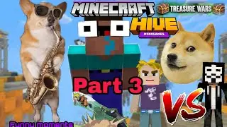 Minecraft Hive Treasure Wars Funny moments part 3/PvP with Hacker