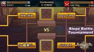 SIEGE BATTLE TOURNAMENT SEMIFINAL [Season 3] - GOAT v Lazy Time - Summoners War