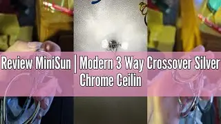 Review MiniSun | Modern 3 Way Crossover Silver Chrome Ceiling Light with Diamond Effect Glass Shades
