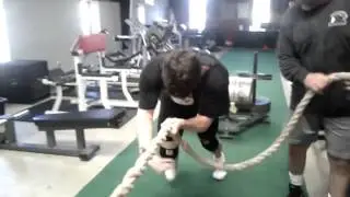 900# Sled Pull with Rope Assist