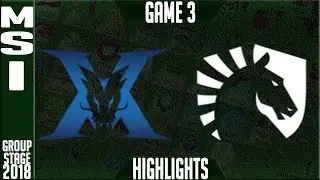 KZ vs TL Highlights | MSI 2018 Day 1 Group Stage | King-Zone DragonX vs Team Liquid