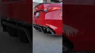 Alfa Romeo Giulia Quadrifoglio Koshi Group Carbon Fiber Diffuser and Titanium Exhaust