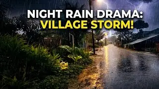 Let Your Mind Rest &mdash; Heavy Rain & Distant Thunder for Sleeping on a Quiet Night Road 🌙 🌩️