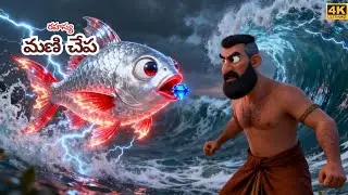 Secret Gem Fish | రహస్య మణిచేప | Telugu Animated Moral Story | Telugu Kids Stories | Fairy Tales