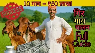 सिर्फ 10 गिर गाय से 80 लाख की कमाई! | Gir Cow Farming Success | A2 Milk Business | Funding Path
