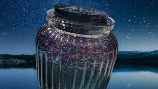 Super sparkly galaxy jar
