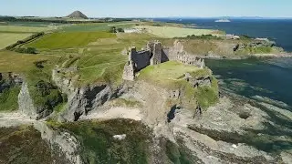 Ruins of Tantallon Castle - Scotland. Base Rock - Largest colonies of Gannets.