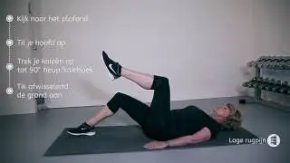 Lage rugpijn - Oefening: Pilates toe taps