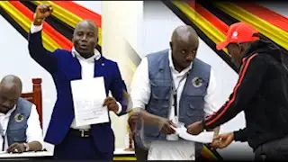 Zambali Brasio Mukasi and Muwada Nku Nyinji celebrate their victory as elected MPs for the 2026–2031
