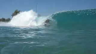Alan @KSWaveCo  Surf Ranch backside barrel.