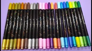 INK LAB Metallic Marker Pens Dual Tip 10 Colors Metallic Pens for Card Making Rock Painting A Review
