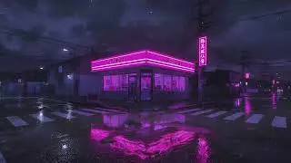 After Midnight Neon Rain 🌙 Lofi Hip Hop Chill Mix ☔ Japanese Town Night Nostalgia