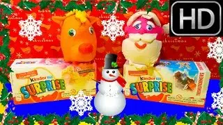 2015 Christmas PEPPA PIG mega Surprise Eggs kinder unboxing presents Spoungebob HD